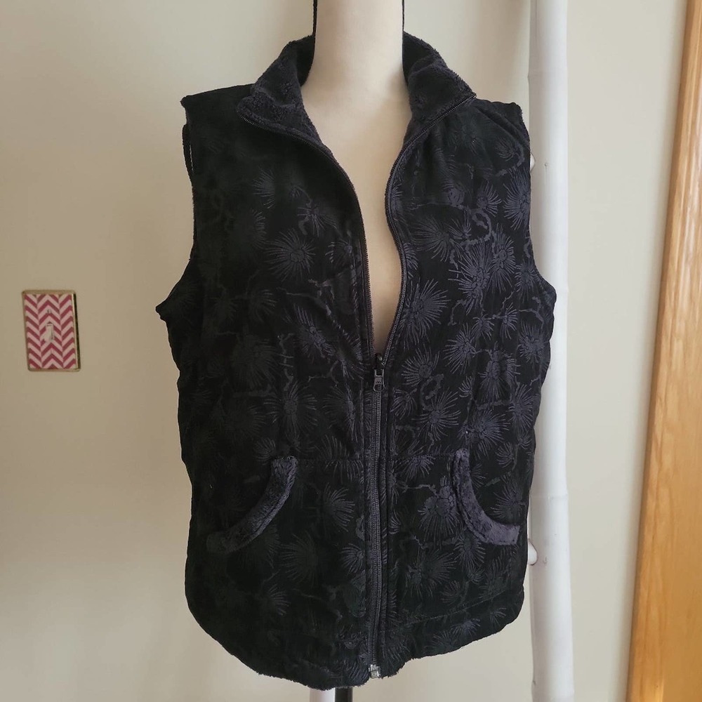 Columbia Corduroy/Faux Fur Reversible Vest Sz XL